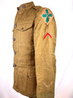 Original Wwi Us Aef 4th Division Nco M1917 Corporal Tunic  Shirt   Wool Overcoat