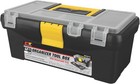 W54012 Heavy Duty Plastic Organizer Tool Box For Workshops And Garages  Black   
