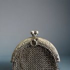 Antique Art Nouveau Sterling Silver   Chain Link Mesh Purse  3 5    C 1900