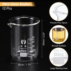 12pcs 50ml Low Form Glass Beaker Glass Graduated Scale Measuring Cups