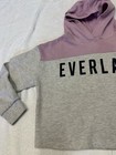 Everlast Girls Colourblock Hooded Jumper Size 14 Grey purple Fleece Logo