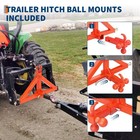 3 Point Hitch Receiver Trailer Hitch Category 1 Tractor 2  Ball Mount 10000 Lbs