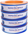 4-pack Diaper Genie Refill Bags 1300 Count Heavy Duty Blue Odor Control