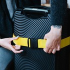 Luggage Strap Suitcase Belt Travel Pp Baggage With Buckle Label 79 x2  Black