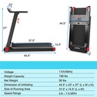 Electric Folding Treadmill Portable Cardio Running Machine W  App Control Red