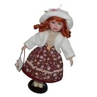 Anne  Haunted Doll  Porcelain Girl Doll With Wood Stand Kind Spirit  active 16in