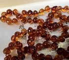 Cognac Genuine Baltic Amber Knotted 27    Strand Vintage Necklace 30gr