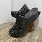 Dansko Pippa Filigree Black Clogs Comfort Cut Out Slip On Nursing 38eu