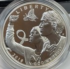 2018  1 Breast Cancer Awareness Commemorative Silver Dollar Proof Coin Ogp   Coa