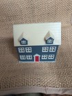 Vtg Micro Miniature Dollhouse Building House Plastic Tiny Toy Grey   White