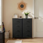 4 Drawer Fabric Dresser Storage Chest Metal Frame Wood Top Bedroom Organizer