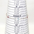 925 Sterling Silver Clear And Multicolor Beaded Ankle Bracelet Anklet 9 1 4 In