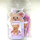 Deli X Butterbear Cute Id Card Holder With Pink Lanyard Sweet Name Badge Kawaii 