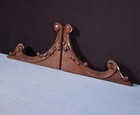Pair Of 12  Long French Antique Highly Carved Solid Walnut Brackets Trim Pieces