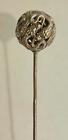Two Antique Sterling Silver Hat Pin Stickpins Snakes Victorian Nr