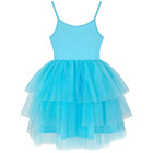 Girl s Blue Tutu Dress Ballerina Heart   Boho  Wedding  Birthday  3-7 Year