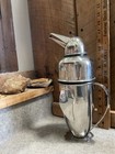 Penguin Cocktail Shaker Art Deco Chrome Stainless Steel 10  High