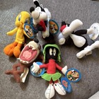 Looney Tunes 1997 Small Plush Lot W  Hang Tags Tweety Sylvester Marvin Taz Set