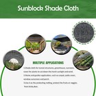 50  Uv Sunblock Shade Cloth For Garden Plant Cover Black Greenhouse Patio