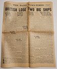 Neenah Menasha Wi Newspaper December 10  1941 British Lose 2 Ships Us War Ww2