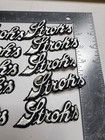 B 10 Vintage Stroh s Beer Patch Advertising Script Logo 3 5  Strohs Jacket Hat