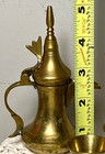 Vintage Middle Eastern Coffee Pot Turkish Arabic Mini Brass Dallah W 5 Cups