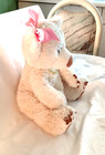 First   Main Chuckleberry Bear Plush Stuffed Animal Toy Wearing Bow   Necklace