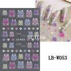 2sheets Cartoon Cute Cat Paw French Nail Stickers Decoration Lbw52 53 Ns53