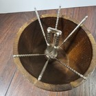 Vintage Wood Nutcracker Barrel Bowl 6 Picks Set Cottagecore Holiday Table Decor