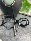 Rodeo Bolo Tie Western Cowboy Black Leather Necktie New Free Ship A1471