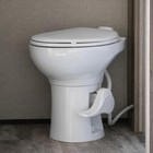 Porcelain Rv Toilet Elongated Bowl 19  Residential Height Gravity Flush Foot