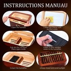 Elegant Cedar Cigar Humidor With Glass Top   Hygrometer - Holds 80 Cigars