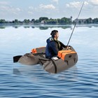 Portable Inflatable Fishing Boat Raft backrest Adjustable Angle  Blow Up Boat