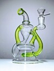 7  Green Klein Vortex Recycler Tobacco Smoking Water Pipe Hookah Bubbler Bong