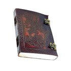 Handmade Rustic Leather Journal 6x8 Travel Diary Double Lock Blank 200 B1get10