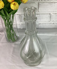 Vintage 4 Chamber Clear Glass Decanter Liquor Bottle Fait Main France 11 