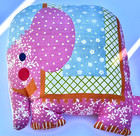 Vintage Handmade Circus Animal Pillow Train Set Baby Nursery Crib Wall Decor Mcm