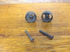 2 Antique Iron Treadle Sewing Machine Caster Wheels 1 3 16  X 7 16  With Pins