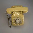 Vintage Itt Rotary Dial Telephone Beige Harvest Gold Desk Phone Works Usa