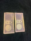 Set Of 2 Notes  Saudi Arabian 1 Riyal Banknotes From The 1968 Series 