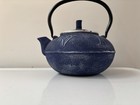 Blue Teapot Japanese Cast Iron Bamboo Blossom W tea Infuser