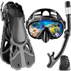 Snorkel Set With Fins For Adults  Snorkeling Gear For Adults Men And Women  