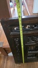Antique Dark Brown Wood Pediment Ornate Carving Architectural Salvage