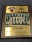 Vintage 1991 Chicago Bulls Championship Plaque Officially Liscensed Wood   
