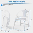 Set Of 4 Folding Dining Chairs Modern Pp Dining Chairs Indoor   Outdoor White