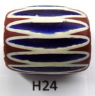 Old Barrel Antique Chevron Trade Bead African Howard Collection  H24  Bg76