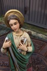 Antique Rare Statue Of Saint Martha Religious Chalk