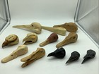 Lot Of 12 Molded Cast Replacement Hawk Duck More Head Taxidermy