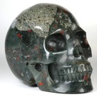 5 01  African Bloodstone Carved Crystal Skull  Realistic  Crystal Healing