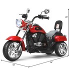 6v Kids Ride On Chopper Motorcycle 3 Wheel Trike With Headlight And Horn Red